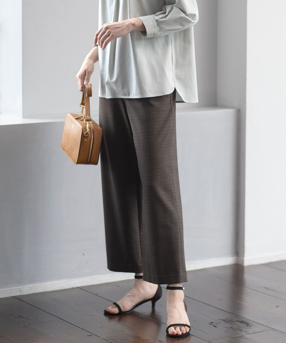 【オンワード】 J.PRESS LADIES L(大きいサイズ)>パンツ 【洗える】T/Rアルガンシルクチェック ワイド パンツ ブラウンチェック T17 レディース 【オンワード】 J.PRESS LADIES L(大きいサイズ)>パンツ 【洗える】T/Rアルガンシルクチェック ワイド パンツ ブラウンチェック T17 レディース