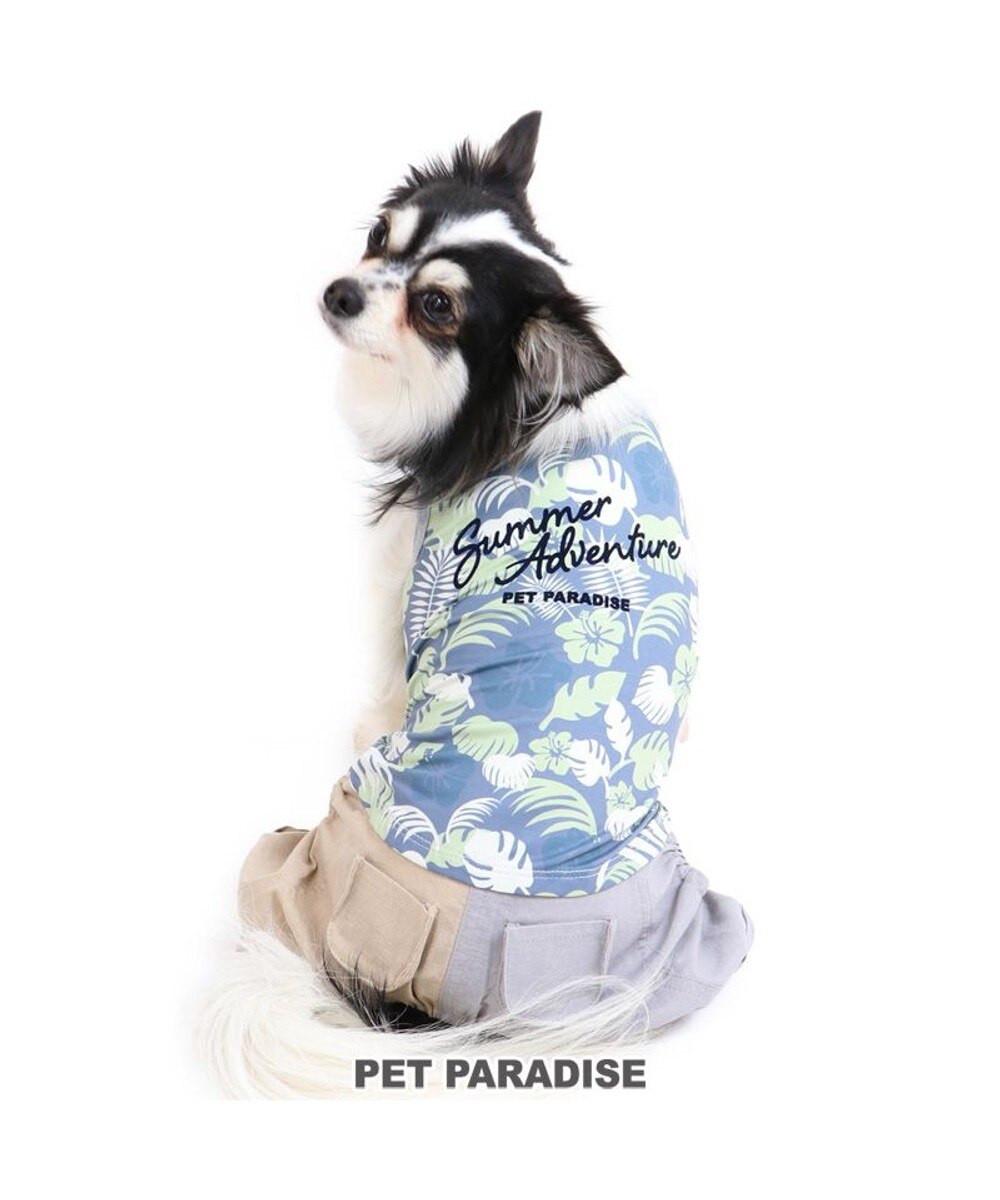 注目の商品 オンワード Pet Paradise ペットグッズ 犬服 犬 服 ペットパラダイス クール 接触冷感 虫よけ ボタニカル パンツつなぎ 小型犬 超小型犬 小型犬 ひんやり 夏 涼感 冷却 吸水速乾 クールマックス 紺 ネイビー インディゴ ｓｓ かいこみ