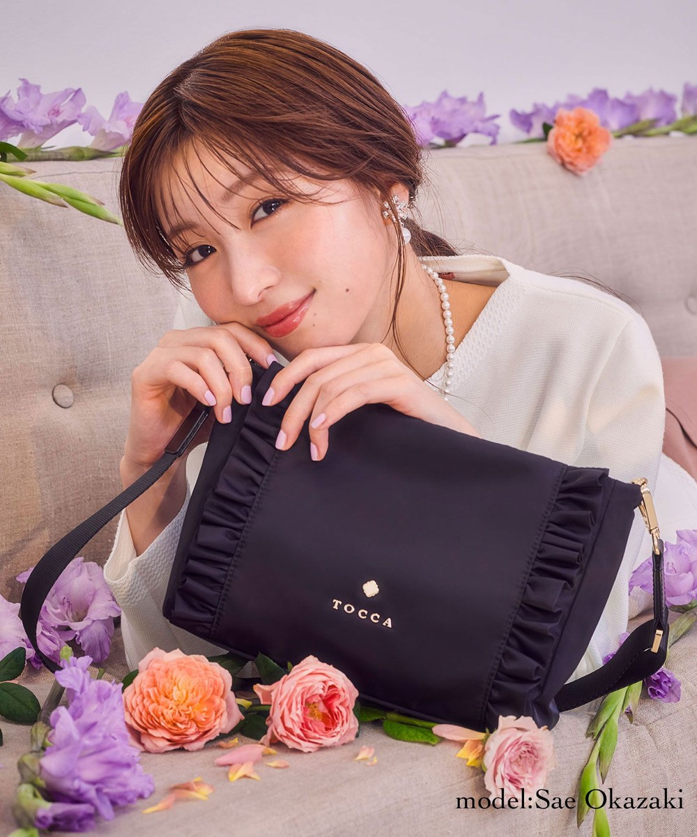 【オンワード】 TOCCA>バッグ 【撥水】TRIM WAVES POCHETTE ポシェットバッグ ブラック F レディース