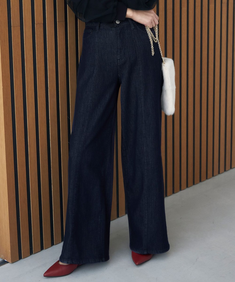 【オンワード】 自由区>パンツ 【洗える】ウスカルデニムバギー パンツ インディゴ 36 レディース 【オンワード】 自由区>パンツ 【洗える】ウスカルデニムバギー パンツ インディゴ 36 レディース