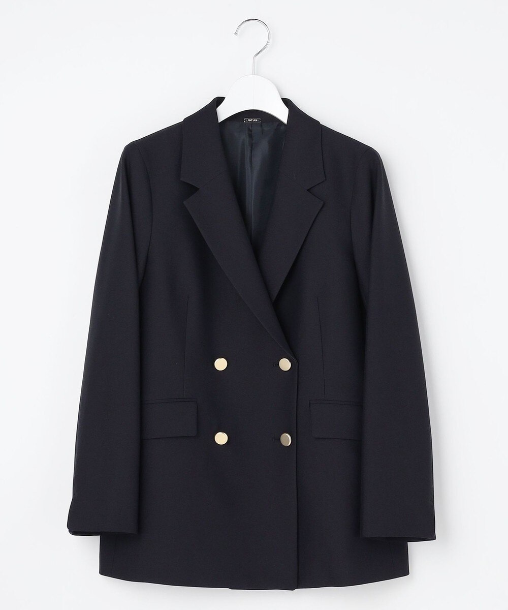 【オンワード】 ANY SIS L>ジャケット/アウター 褒めらレディストレッチ テーラード ジャケット ネイビー XL レディース