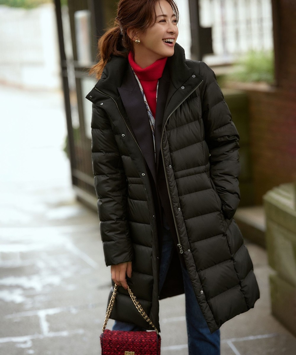 超極暖‼️高品質 フォックスファ ダウン ロングコート 韓国 黒　ダウンコートグース