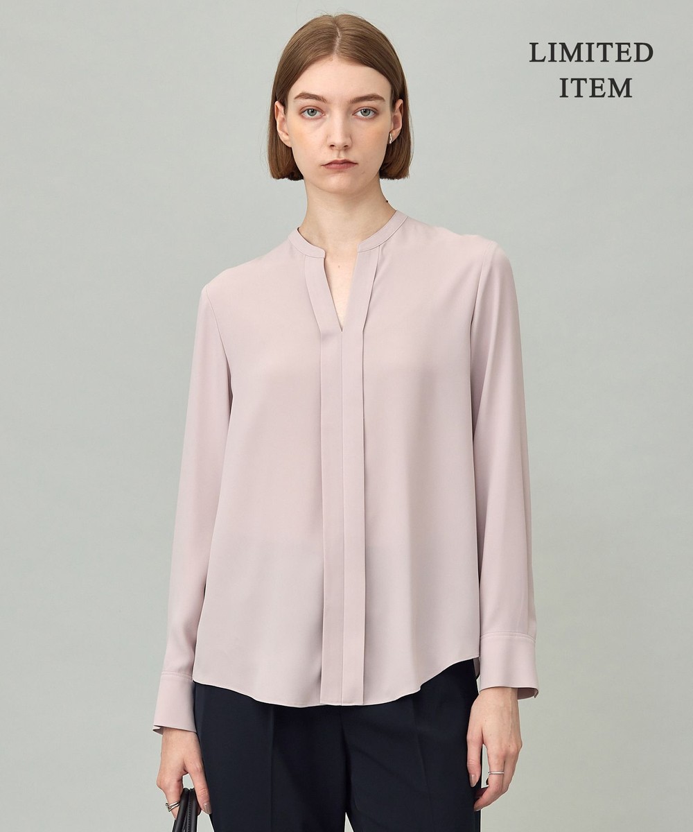 【オンワード】 ICB>トップス 【新色追加・WEB限定・接触冷感・UVケア・速乾・洗える】BackSatinAmunzen キーネックブラウス ヘイズピンク XS レディース 【オンワード】 ICB>トップス 【新色追加・WEB限定・接触冷感・UVケア・速乾・洗える】BackSatinAmunzen キーネックブラウス ヘイズピンク XS レディース