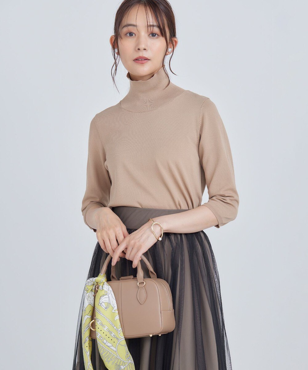 【オンワード】 組曲 L(大きいサイズ)>トップス 【6色展開・UVケア】モダンタートルニット キャメルベージュ 6 レディース 【オンワード】 組曲 L(大きいサイズ)>トップス 【6色展開・UVケア】モダンタートルニット キャメルベージュ 6 レディース