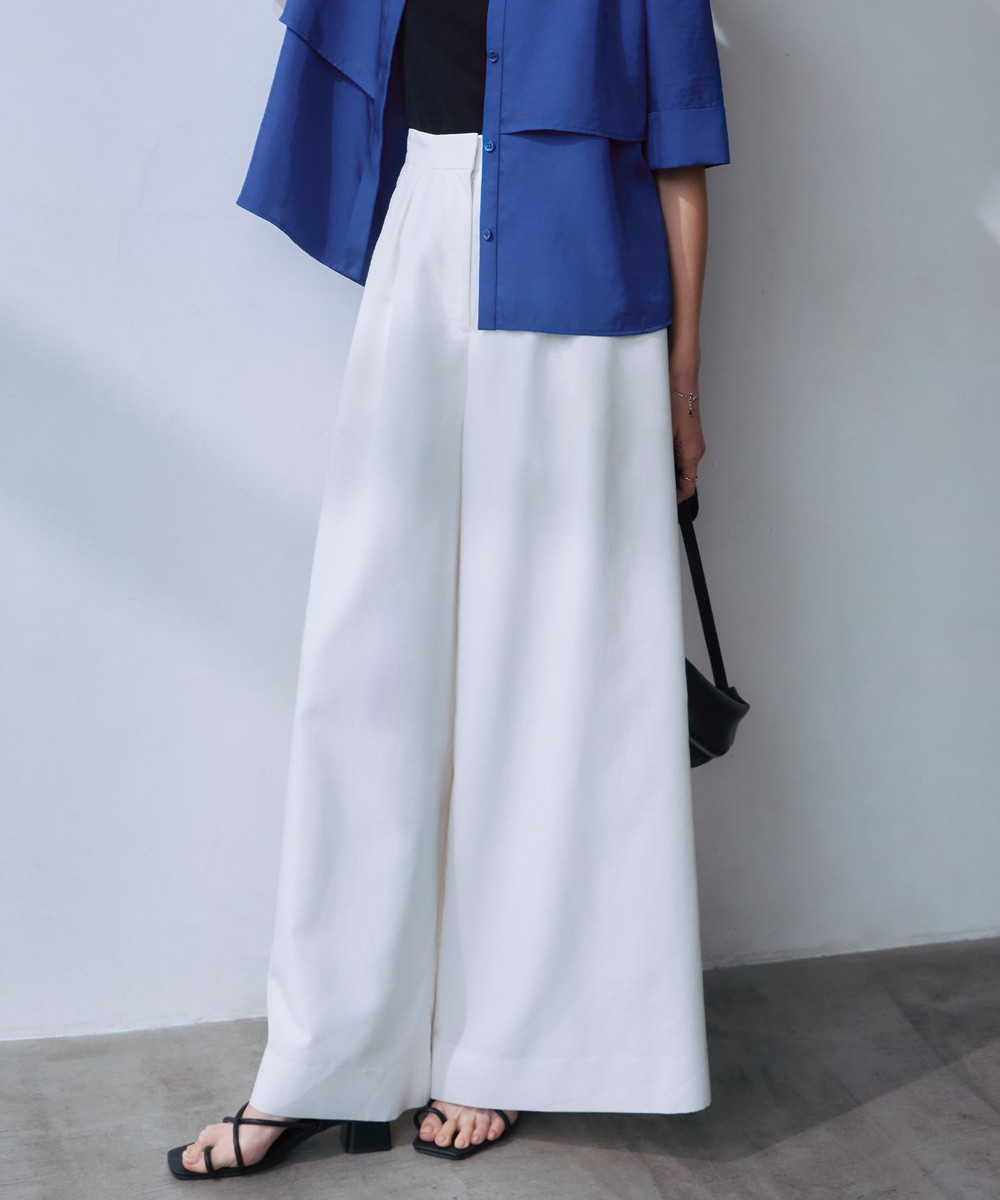 【オンワード】 ICB L(大きいサイズ)>パンツ 【一部カラーのみ接触冷感・洗える】UnleashLite タックパンツ オフホワイト 48 レディース 【オンワード】 ICB L(大きいサイズ)>パンツ 【一部カラーのみ接触冷感・洗える】UnleashLite タックパンツ オフホワイト 48 レディース