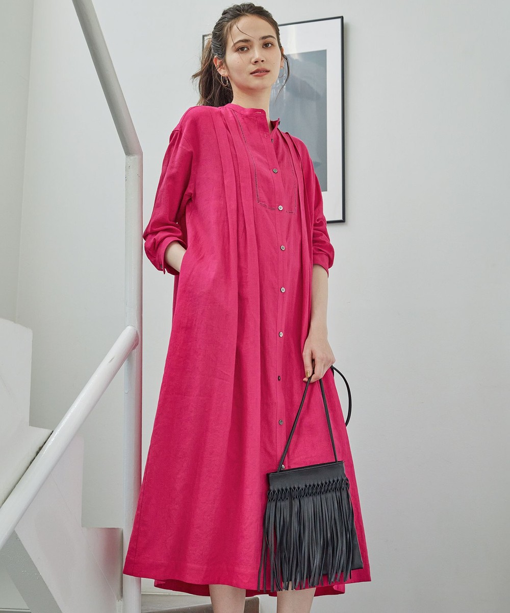 【オンワード】 23区>ワンピース 【SLOW/一部店舗限定】ブライトリネン シャツ ワンピース ローズ 38 レディース 【オンワード】 23区>ワンピース 【SLOW/一部店舗限定】ブライトリネン シャツ ワンピース ローズ 38 レディース