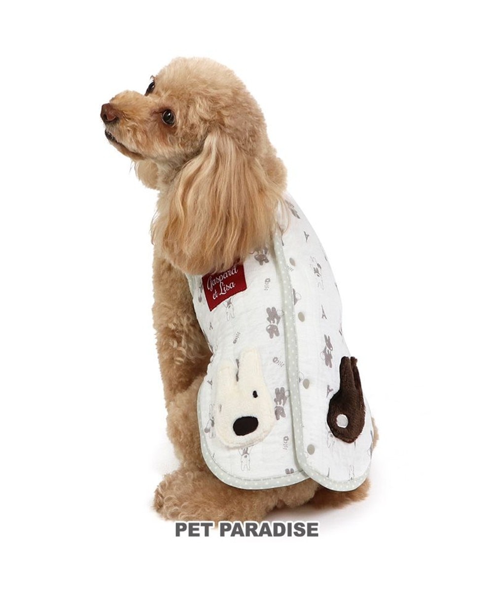 PET PARADISE>ペットグッズ リサとガスパール ふわりとキルト ベスト 小型犬 白~オフホワイト ３Ｓ