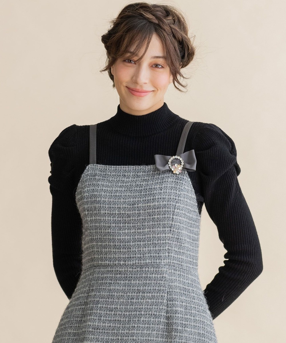 【オンワード】 TOCCA>トップス 【TOCCA LAVENDER】Wool Cashemere Cream Puff Knit ニット ブラック S レディース 【送料無料】