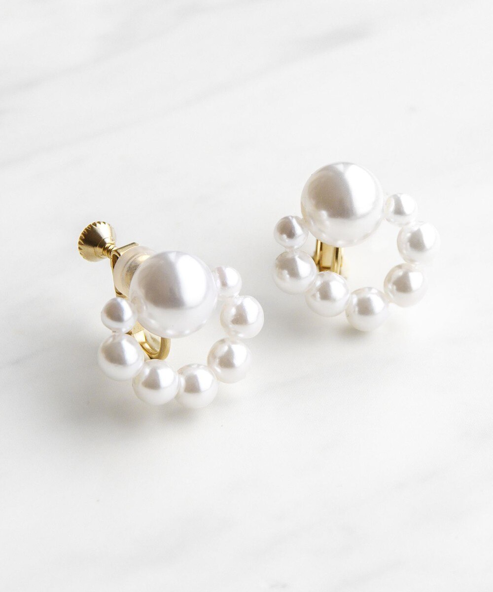 【オンワード】 TOCCA>アクセサリー LACE PEARL EARRINGS イヤリング ホワイト F レディース