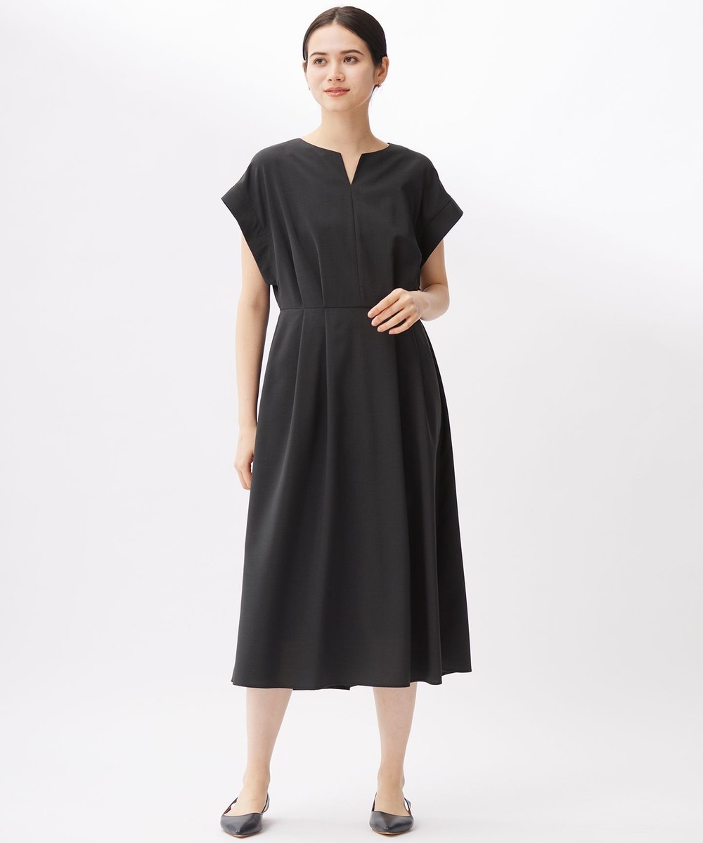 【オンワード】 自由区>ワンピース 【カタログ掲載・UVカット・洗える】ウーステッドライク ワンピース ネイビー 38 レディース 【オンワード】 自由区>ワンピース 【カタログ掲載・UVカット・洗える】ウーステッドライク ワンピース ネイビー 38 レディース