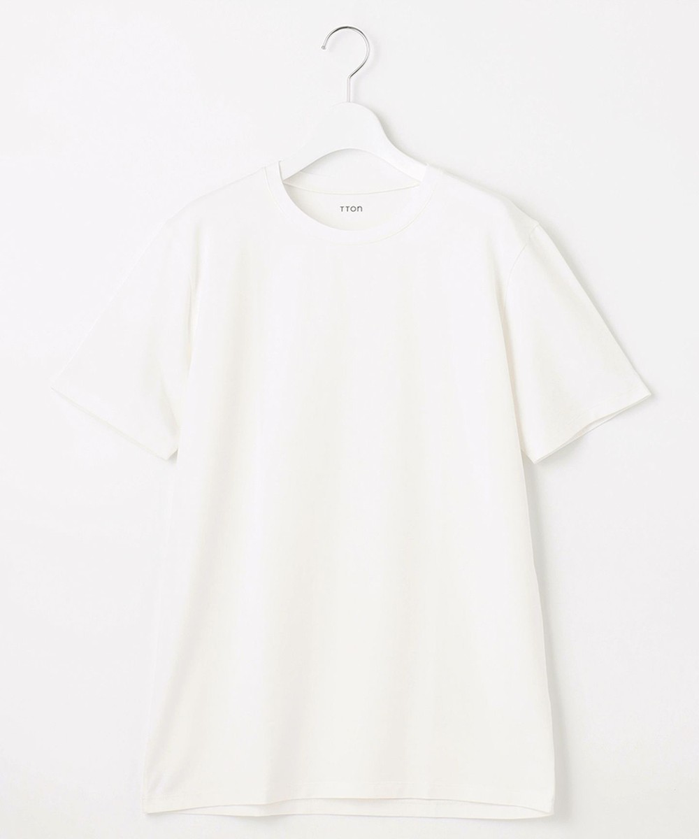 UNFILO>トップス 【MEN】【温活】TTON 半袖 Tシャツ アイボリー XL メンズ 【送料無料】