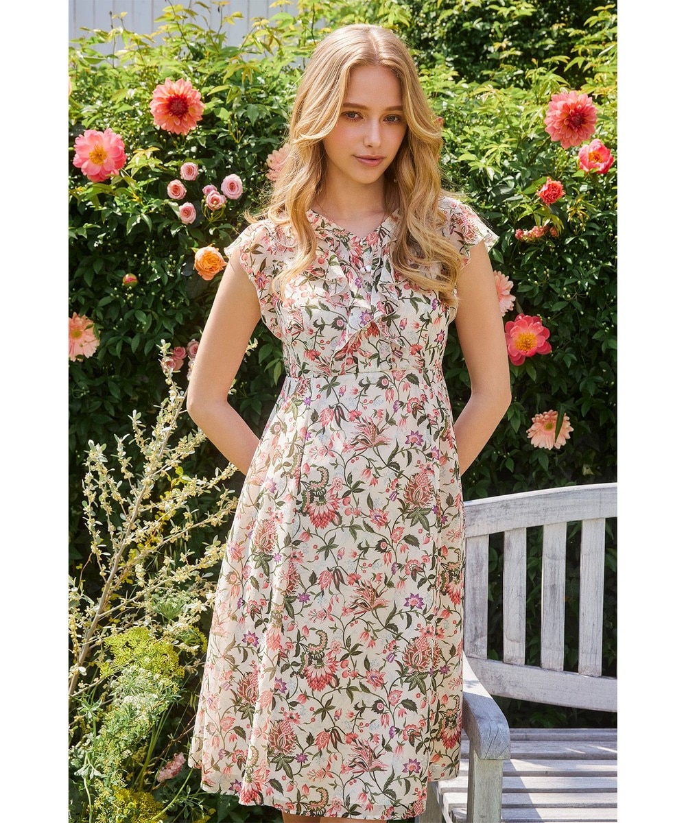 【オンワード】 TOCCA>ワンピース 【洗える・消臭】CHARM FIELD ドレス アイボリー 2 レディース 【オンワード】 TOCCA>ワンピース 【洗える・消臭】CHARM FIELD ドレス アイボリー 2 レディース