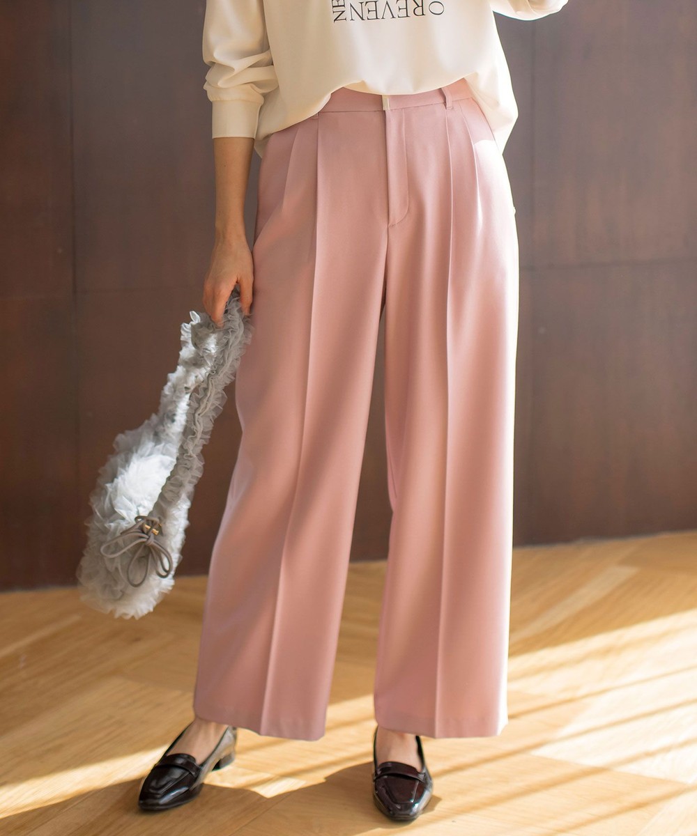 【オンワード】 ANY SIS>パンツ 【洗える】褒めらレディ ワイドパンツ ピンク 3 レディース 【オンワード】 ANY SIS>パンツ 【洗える】褒めらレディ ワイドパンツ ピンク 3 レディース