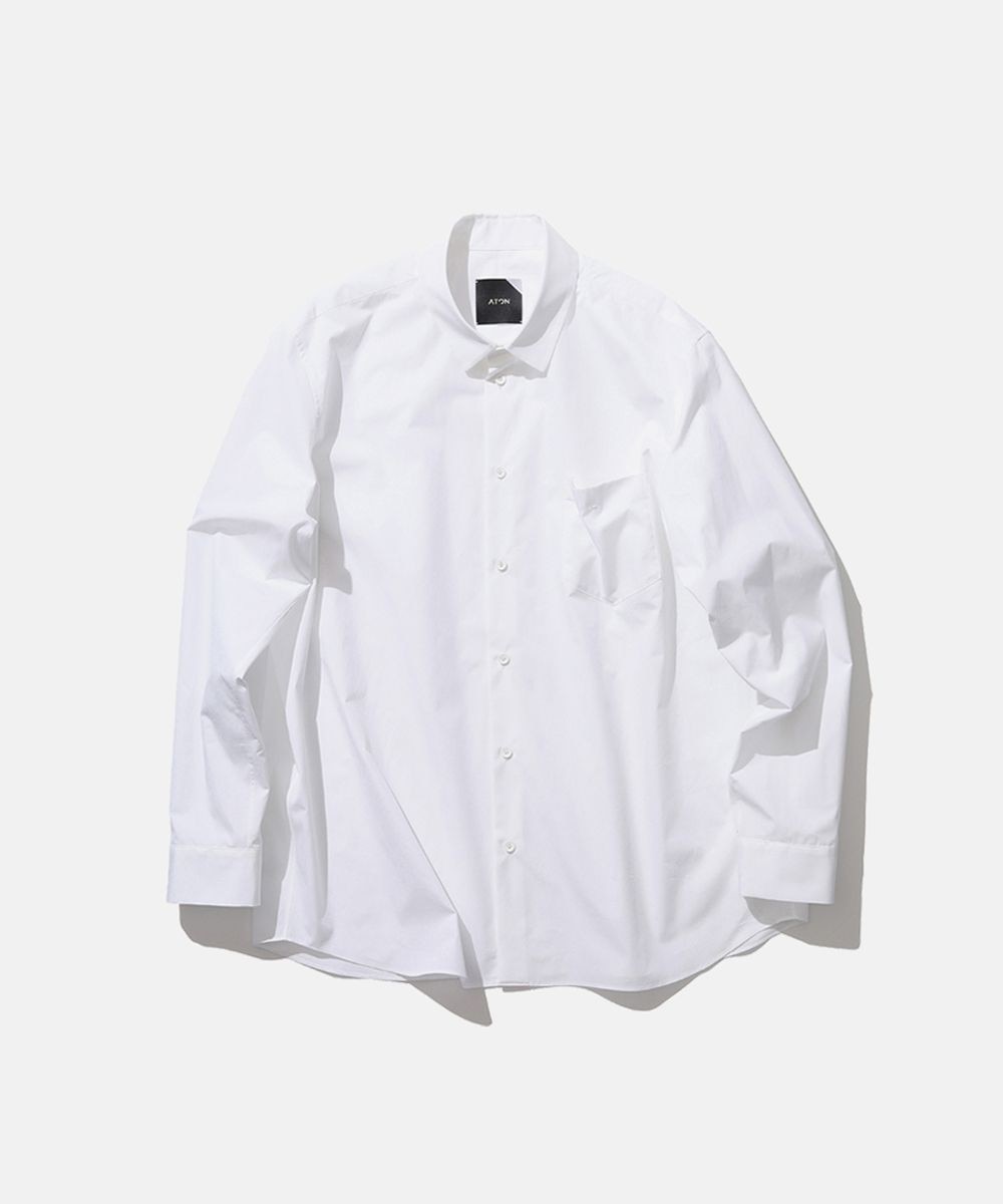 【オンワード】 ATON>トップス SUVIN BROAD スタンダードシャツ - UNISEX WHITE 04 レディース 【送料無料】