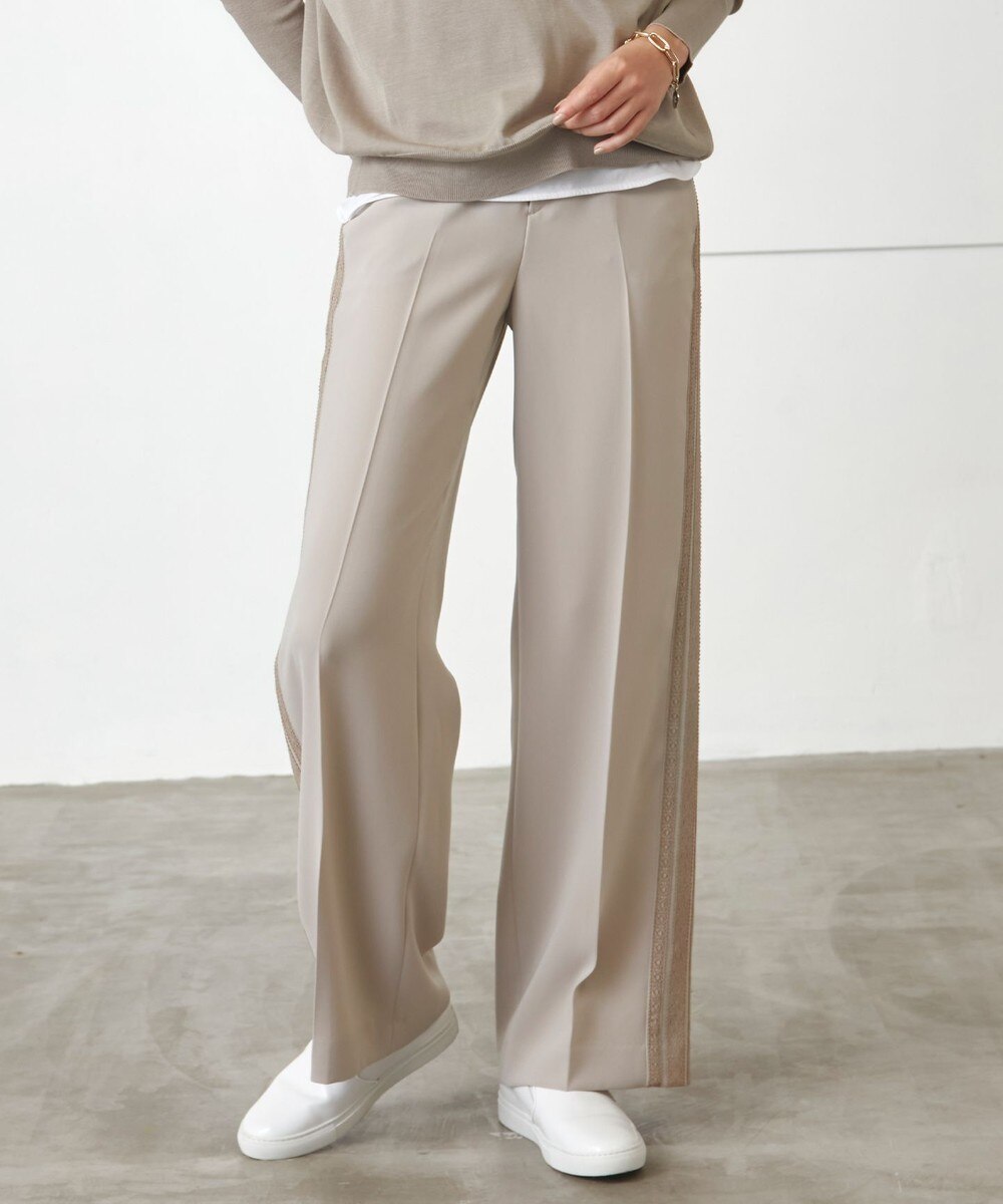 【オンワード】 BEIGE,>パンツ LUXEY / ワイドパンツ Navy 4 レディース 【送料無料】