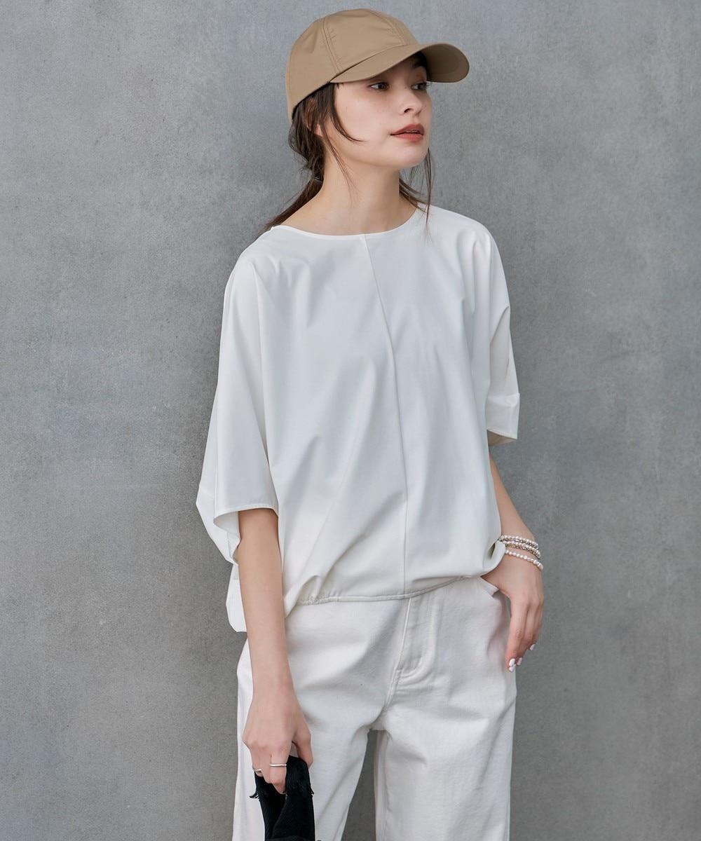 【オンワード】 ICB L(大きいサイズ)>トップス 【接触冷感・UVカット・速乾・洗える】マットスキューバ ドルマンスリーブプルオーバー オフホワイト L レディース 【オンワード】 ICB L(大きいサイズ)>トップス 【接触冷感・UVカット・速乾・洗える】マットスキューバ ドルマンスリーブプルオーバー オフホワイト L レディース