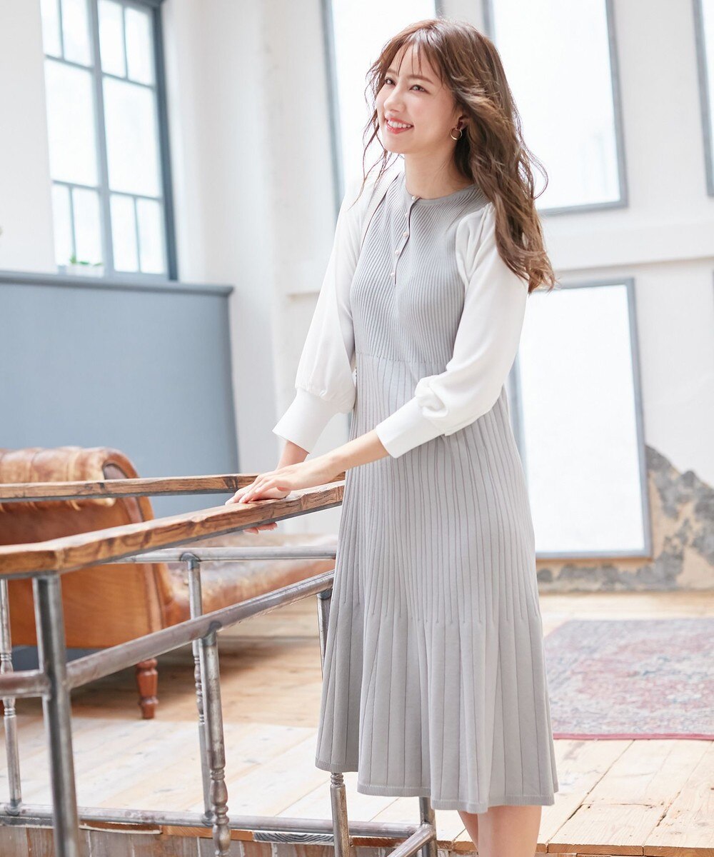 セール価格 大人の透け感 シースルーシフォン素材長袖ワンピース 淡いイエロー サイズフリー L L L インナーなし Www Gigascope Net