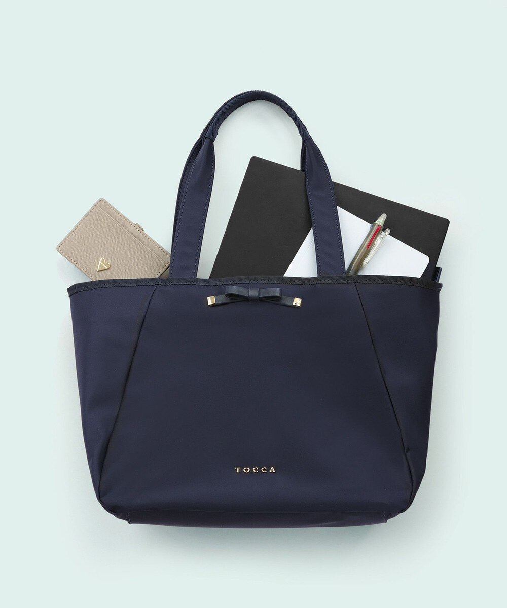 【オンワード】 TOCCA>バッグ 【A4サイズ対応・撥水】JOLIE KNOT NYLONTOTE トートバック ネイビー F レディース