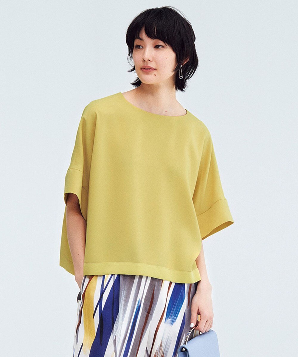 【オンワード】 ICB L>トップス 【マガジン掲載】Fluid Back Satin ブラウス(番号CK22) ダルブルー 44 レディース 【送料無料】