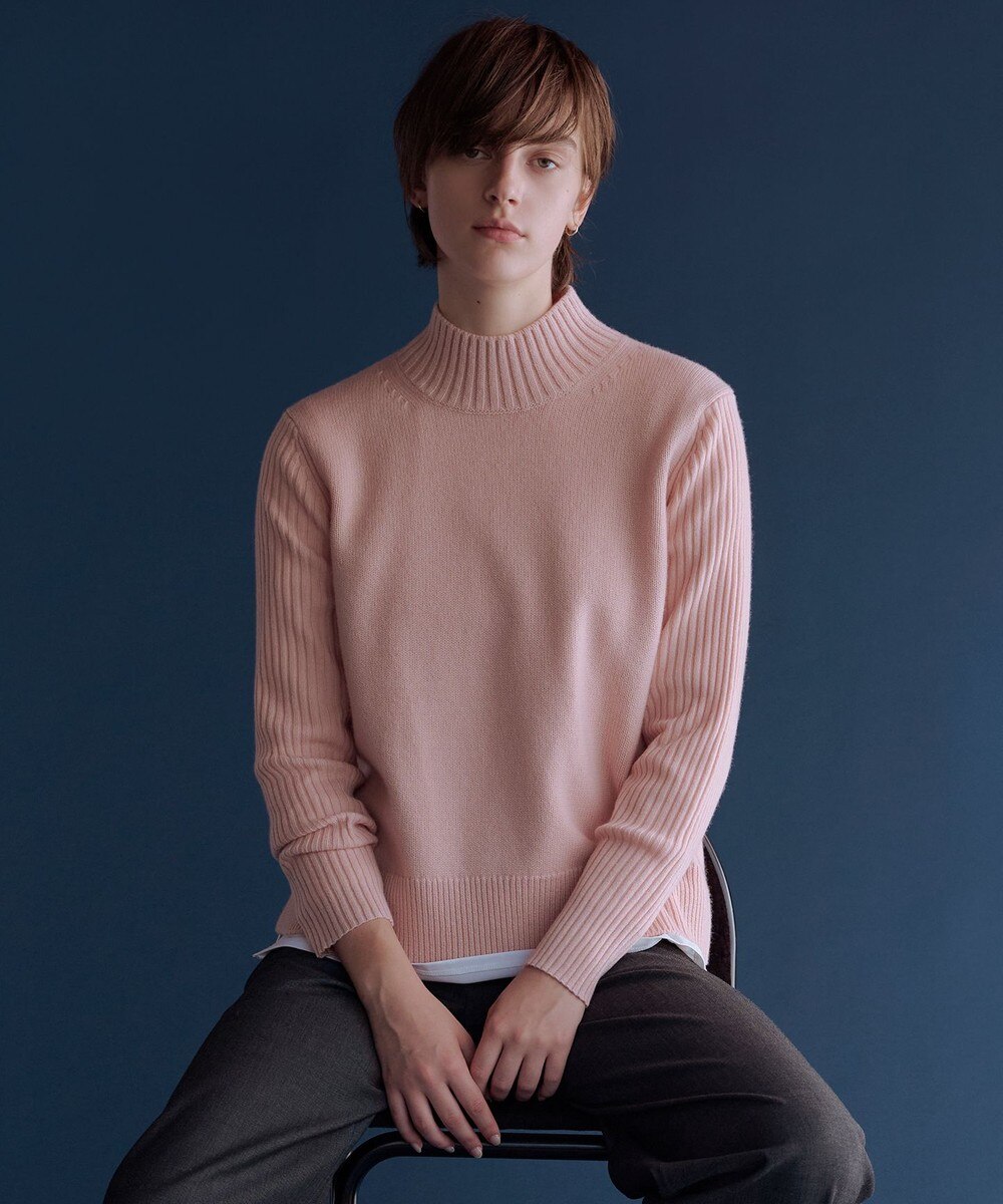 【オンワード】 J.PRESS LADIES>トップス CASHBIT NEO ハイネック ニット ピンク L レディース