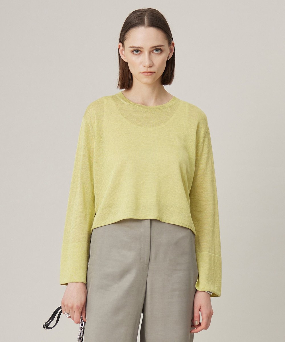 【オンワード】 ICB L(大きいサイズ)>トップス 【洗える】 リネンレーヨンハイゲージ クロップドプルオーバー レモンイエロー L レディース 【オンワード】 ICB L(大きいサイズ)>トップス 【洗える】 リネンレーヨンハイゲージ クロップドプルオーバー レモンイエロー L レディース