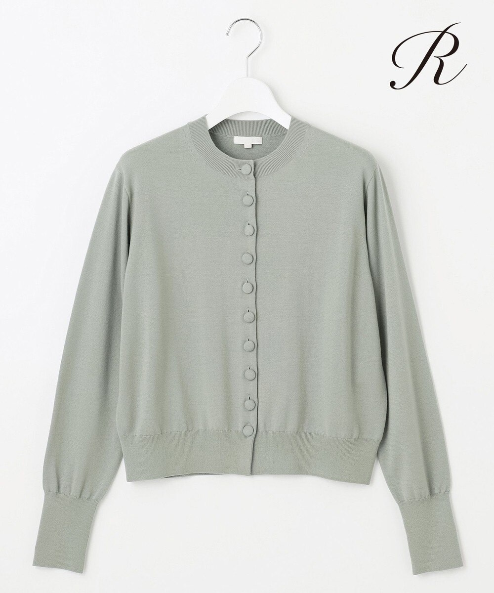 【オンワード】 23区 S（小さいサイズ）>トップス 【R(アール)】ファインウール ニットカーディガン カーキ 32 レディース