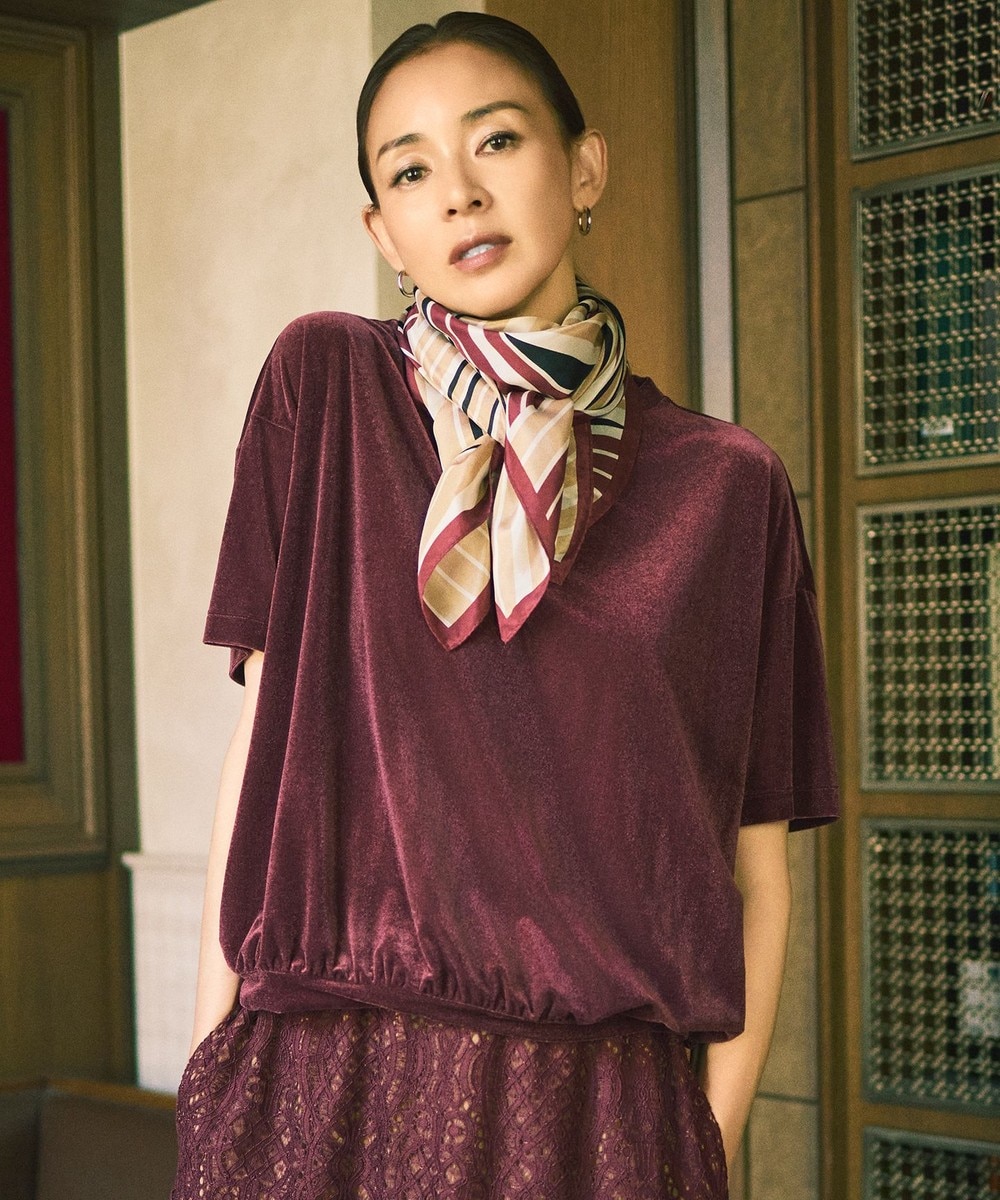 【オンワード】 自由区>トップス 【SHIHOさん着用・洗える】シアーベロア カットソー ボルドー 38 レディース 【オンワード】 自由区>トップス 【SHIHOさん着用・洗える】シアーベロア カットソー ボルドー 38 レディース