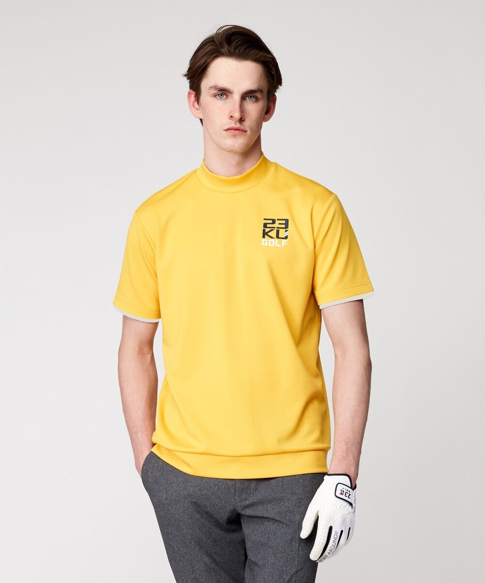【オンワード】 23区GOLF>トップス 【MEN】【吸水速乾・UVケア】ベア天竺 モックネックシャツ 適度な厚さで1枚で決まる イエロー L メンズ 【オンワード】 23区GOLF>トップス 【MEN】【吸水速乾・UVケア】ベア天竺 モックネックシャツ 適度な厚さで1枚で決まる イエロー L メンズ