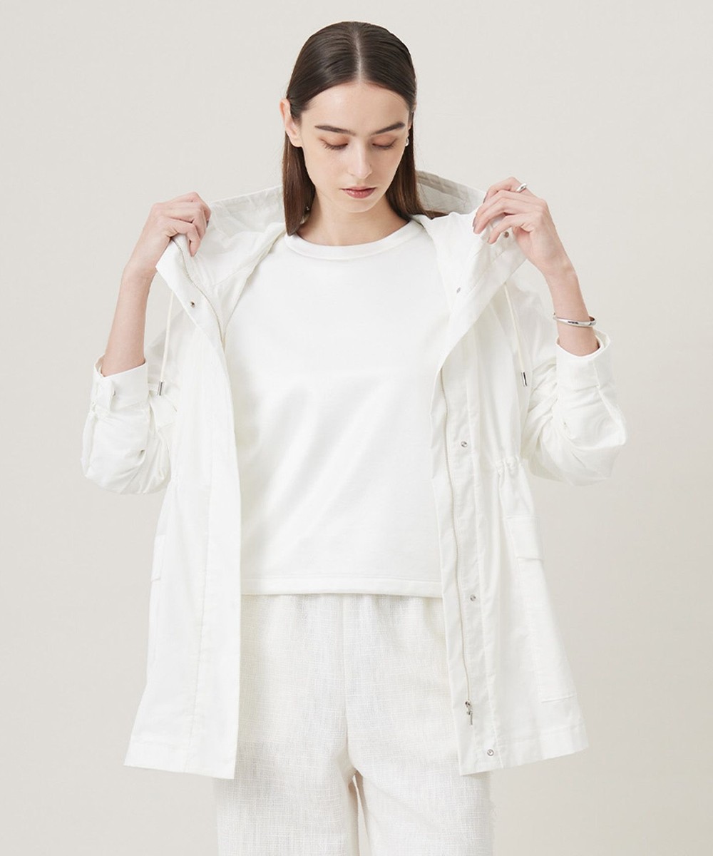 【オンワード】 ICB L(大きいサイズ)>ジャケット/アウター 【撥水加工】メモリーストレッチタフタ マウンテンパーカー オフホワイト 48 レディース 【オンワード】 ICB L(大きいサイズ)>ジャケット/アウター 【撥水加工】メモリーストレッチタフタ マウンテンパーカー オフホワイト 48 レディース