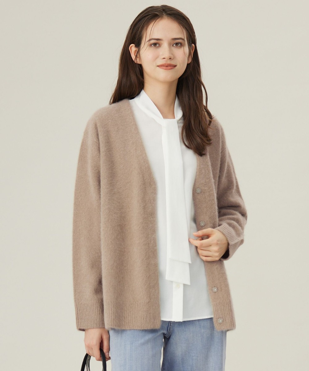 【オンワード】 自由区 S(小さいサイズ)>トップス フォックスウール カーディガン ダークベージュ 32 レディース 【オンワード】 自由区 S(小さいサイズ)>トップス フォックスウール カーディガン ダークベージュ 32 レディース