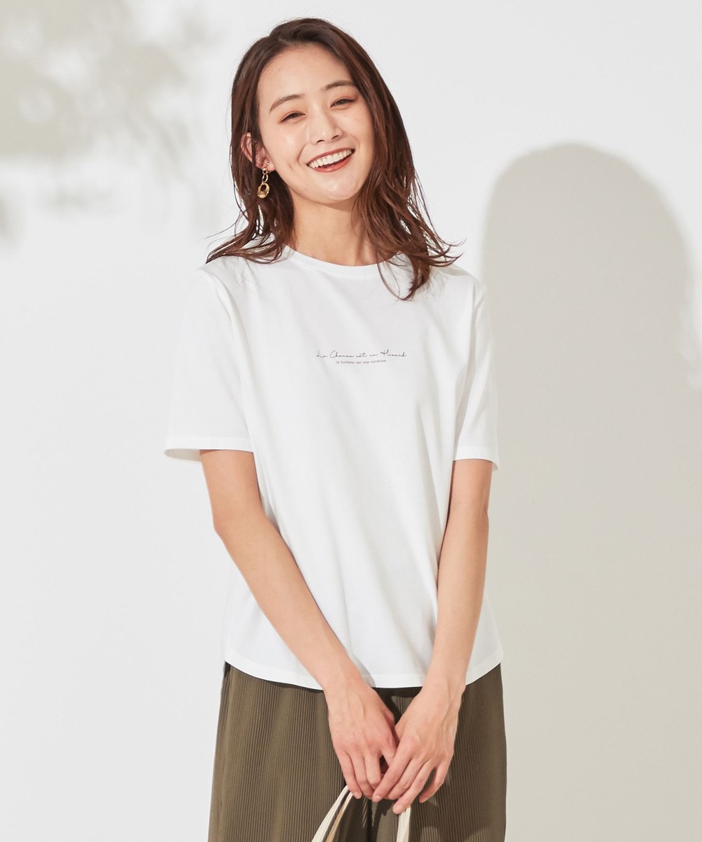 【オンワード】 any SiS L>トップス バックプリント Tシャツ ベージュ 4 レディース 【送料無料】