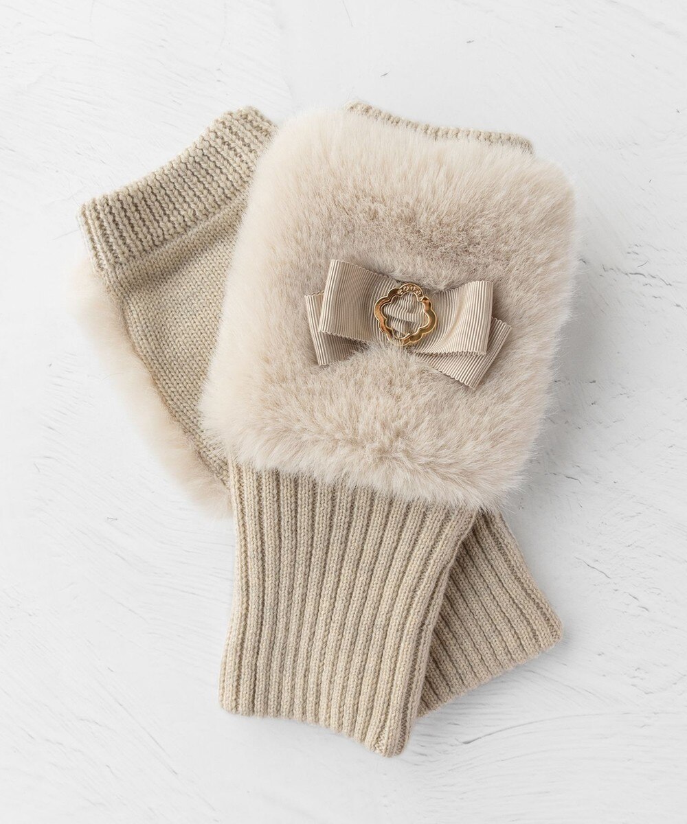 【オンワード】 TOCCA>ファッション雑貨 KNIT FUR HANDWARMER 手袋 オフ F レディース