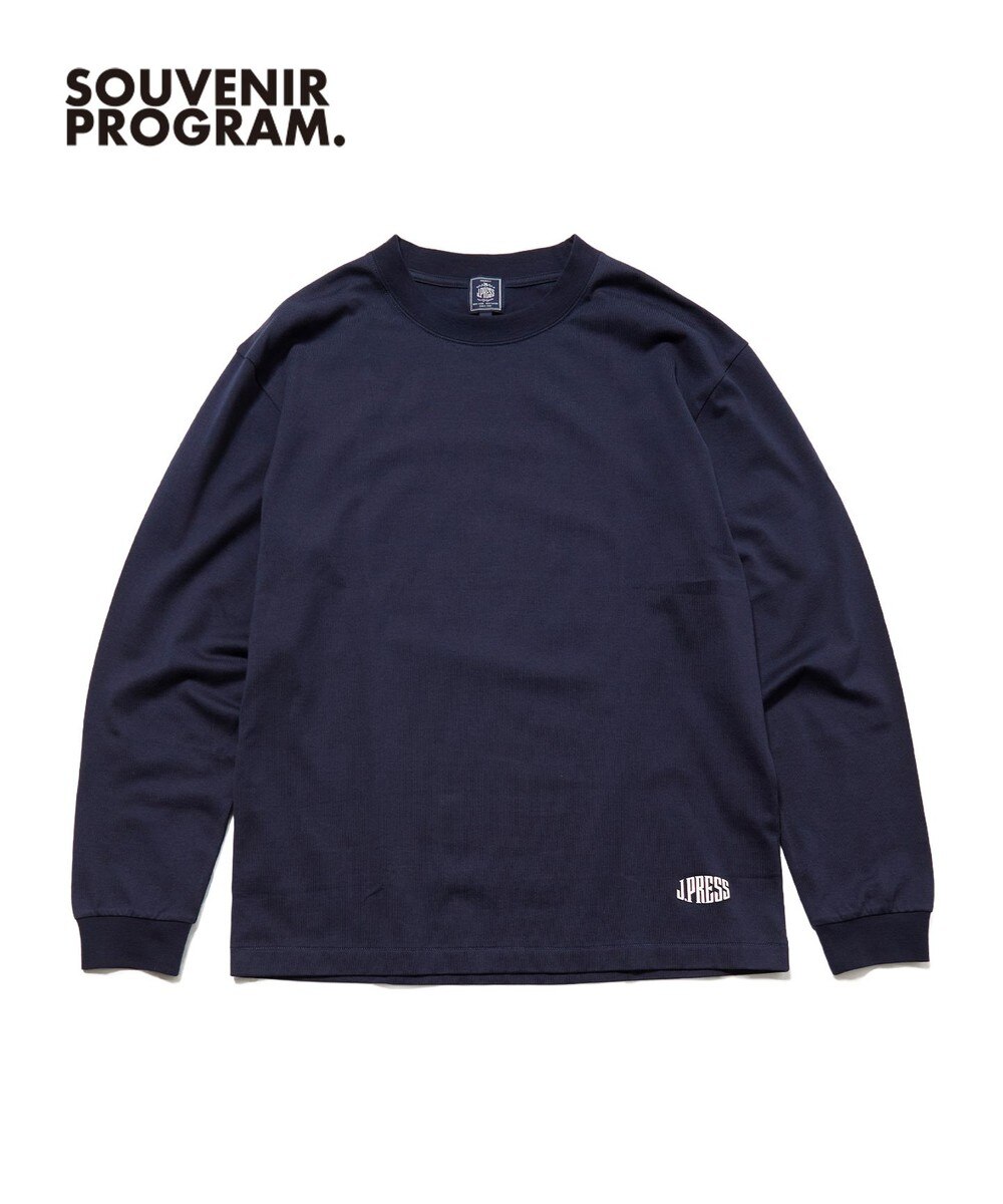 【オンワード】 J.PRESS MEN>トップス 【J.PRESS ORIGINALS】【UNISEX】Cotton Jersey Small Logo Long Sleeve T-shirt ネイビー S メンズ