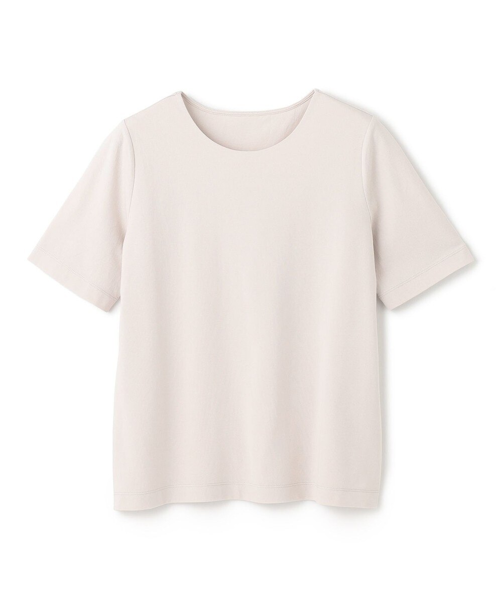 【オンワード】 UNFILO L（大きいサイズ）>トップス 【透けにくい/ストレッチ】LAYERED FRONT Tシャツ グレージュ XL レディース