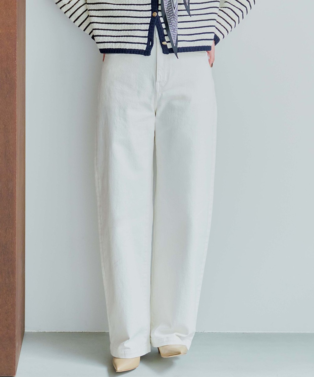 【オンワード】 23区>パンツ 【見上愛さん着用/Oggi3月号掲載/洗える】23区DENIM ストレッチ ワイドパンツ ホワイト 40 レディース 【オンワード】 23区>パンツ 【見上愛さん着用/Oggi3月号掲載/洗える】23区DENIM ストレッチ ワイドパンツ ホワイト 40 レディース