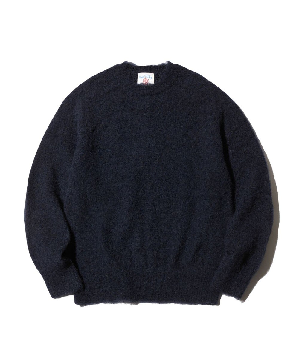 【オンワード】 J.PRESS MEN>トップス 【J.PRESS ORIGINALS】SHETLAND WOOL SHAGGY KNIT / JAPAN MADE ネイビー M メンズ