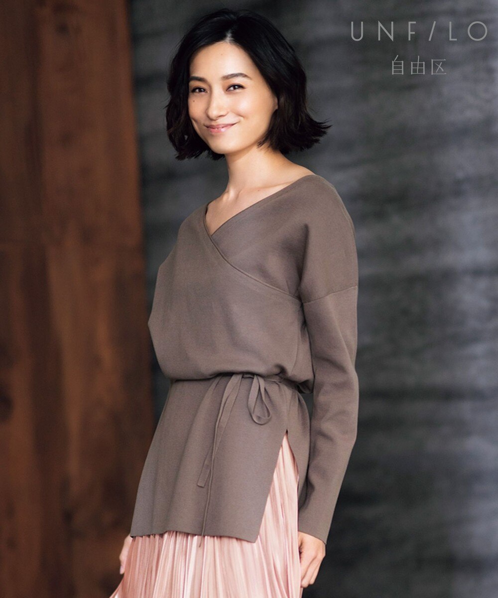 【オンワード】 UNFILO L>トップス 【UNFILO】オーガニックコットン デザイン プルオーバー アンティークローズ 44 レディース 【送料無料】