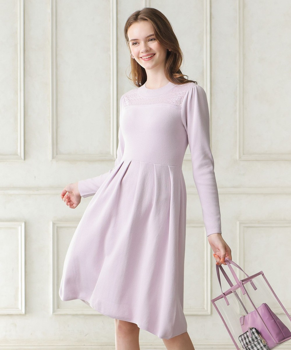 【オンワード】 TOCCA>ワンピース 【洗える!】FONTANA ニットドレス ライラック XS レディース 【送料無料】