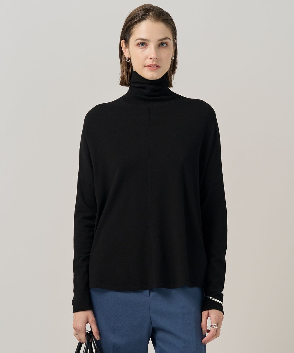 【オンワード】 ICB>トップス 【WEB限定カラーあり・洗える】 ヴィスコースワイド タートルネックプルオーバー ブラック S レディース 【オンワード】 ICB>トップス 【WEB限定カラーあり・洗える】 ヴィスコースワイド タートルネックプルオーバー ブラック S レディース