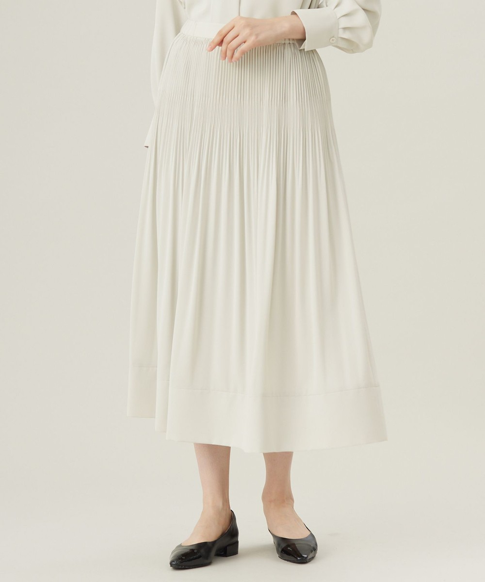 【オンワード】 自由区>スカート 【セットアップ対応・洗える】ライトサテンプリーツ スカート ベージュ 38 レディース 【オンワード】 自由区>スカート 【セットアップ対応・洗える】ライトサテンプリーツ スカート ベージュ 38 レディース