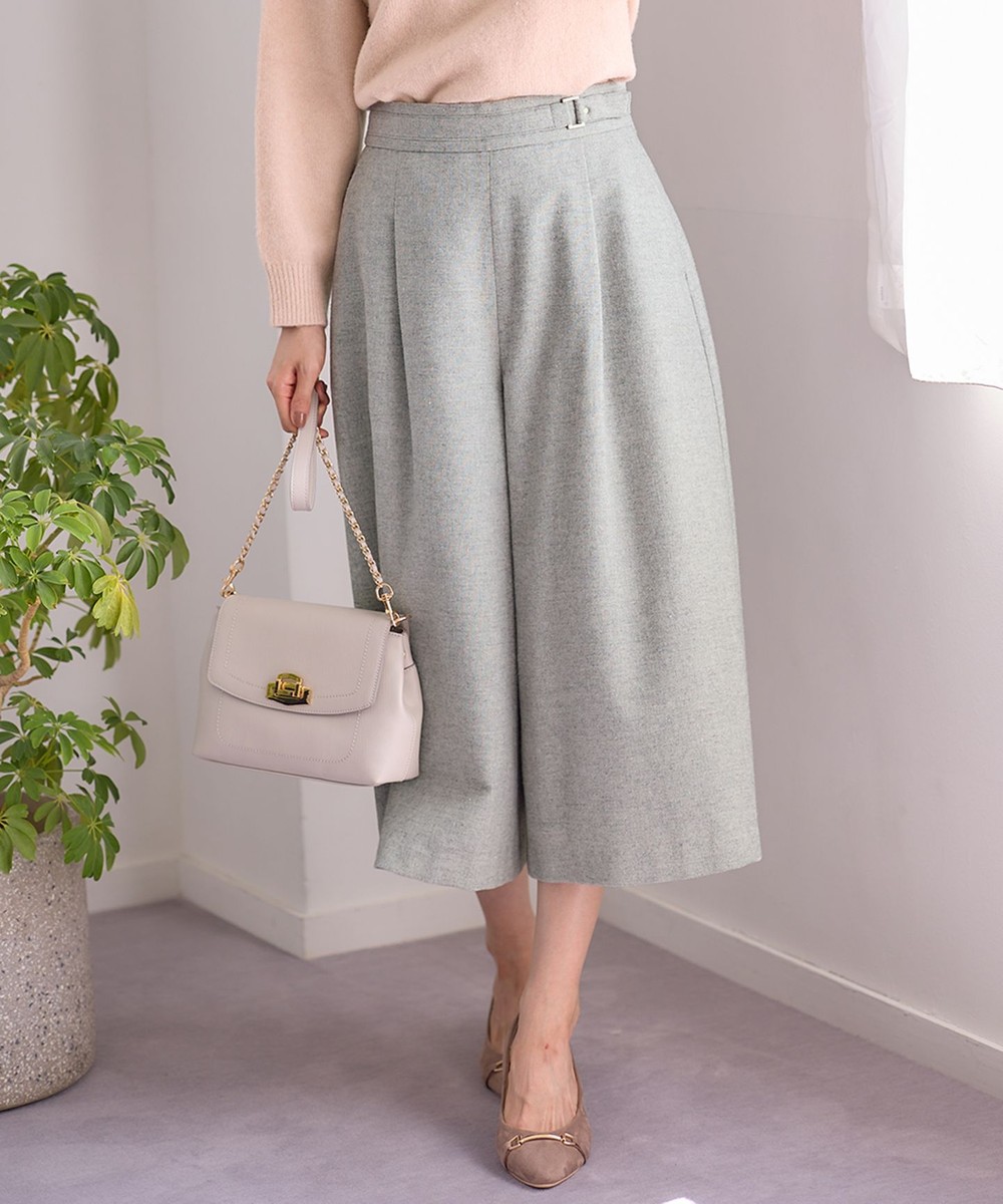 【オンワード】 ANY SIS>パンツ ホームスパンワイドクロップド パンツ ライトグレー 3 レディース 【オンワード】 ANY SIS>パンツ ホームスパンワイドクロップド パンツ ライトグレー 3 レディース