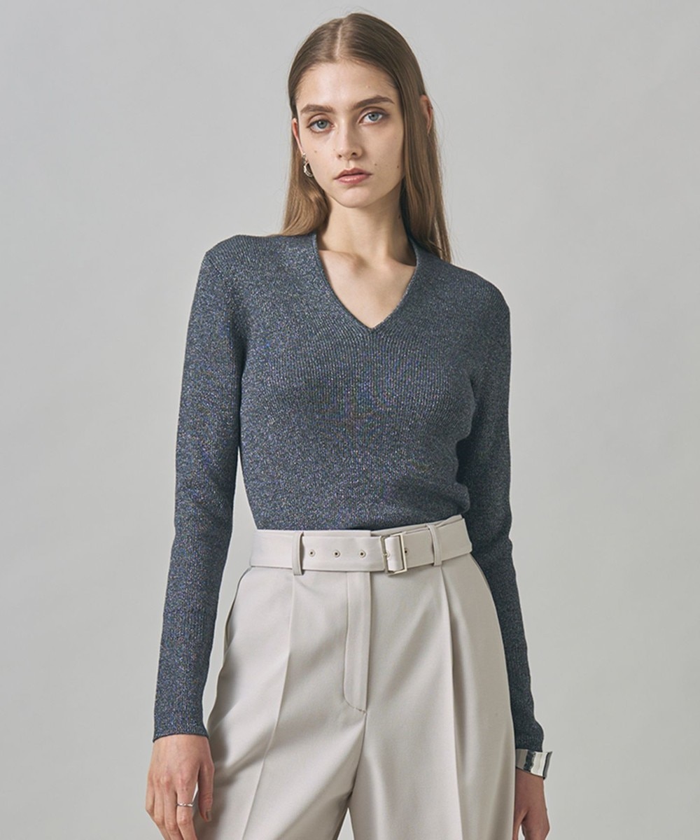 【オンワード】 ICB>トップス 【新色追加・洗える】 エクストラファインメリノリブ Vネックプルオーバー グレーラメ S レディース 【オンワード】 ICB>トップス 【新色追加・洗える】 エクストラファインメリノリブ Vネックプルオーバー グレーラメ S レディース