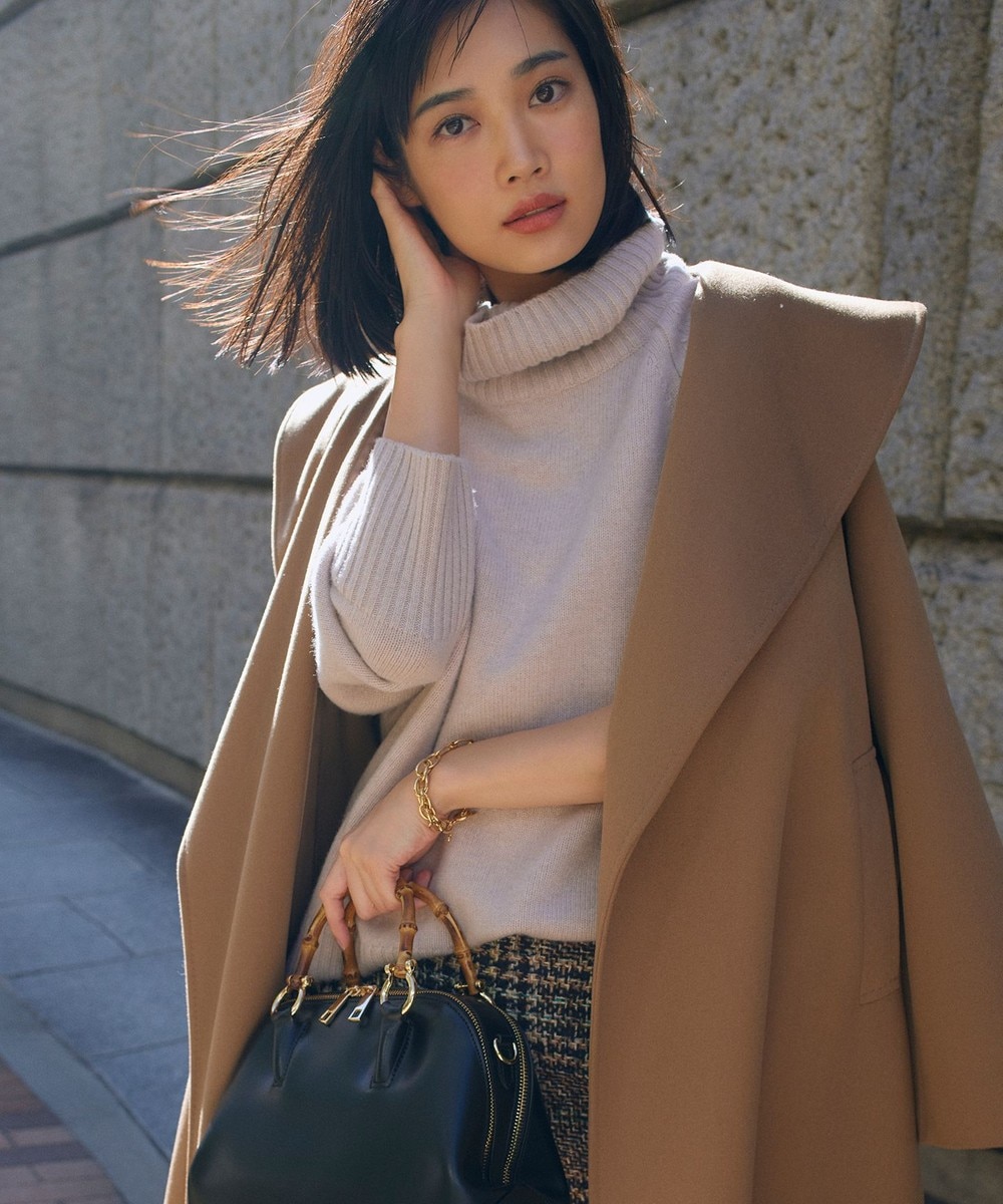 【オンワード】 23区 S>トップス 【中村アンさん着用/STORY掲載】ウールカシミヤブレンドバルキー タートルネック ニット(番号2L34) ブラック 32 レディース 【送料無料】