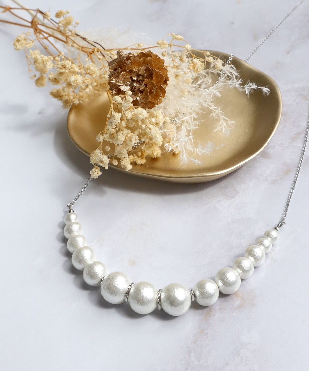 【日本製】コットンパール ネックレス