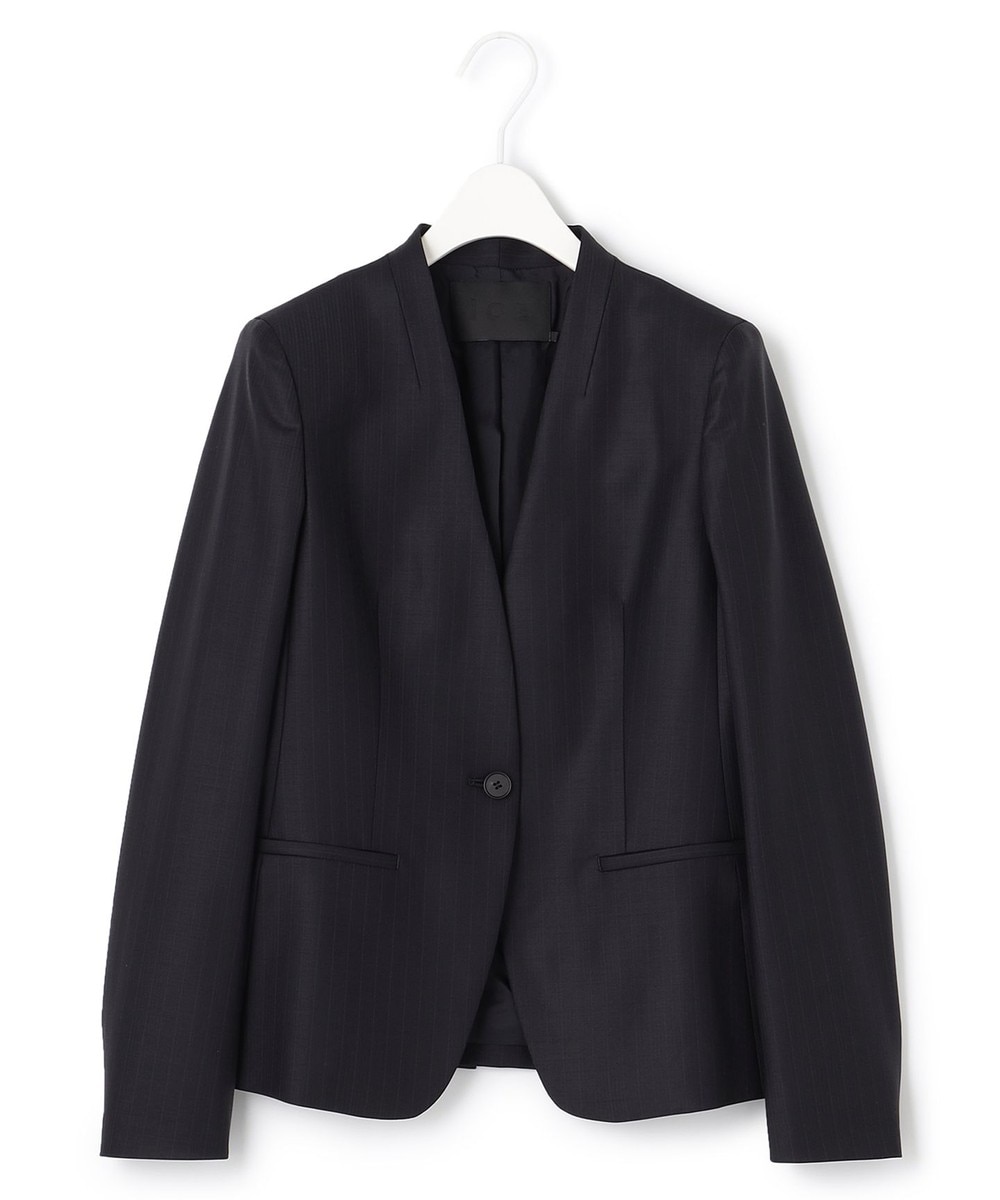 【オンワード】 ICB>ジャケット/アウター 【新色追加・セットアップ対応】Bahariye ノーカラージャケット ネイビーストライプ 6 レディース 【オンワード】 ICB>ジャケット/アウター 【新色追加・セットアップ対応】Bahariye ノーカラージャケット ネイビーストライプ 6 レディース