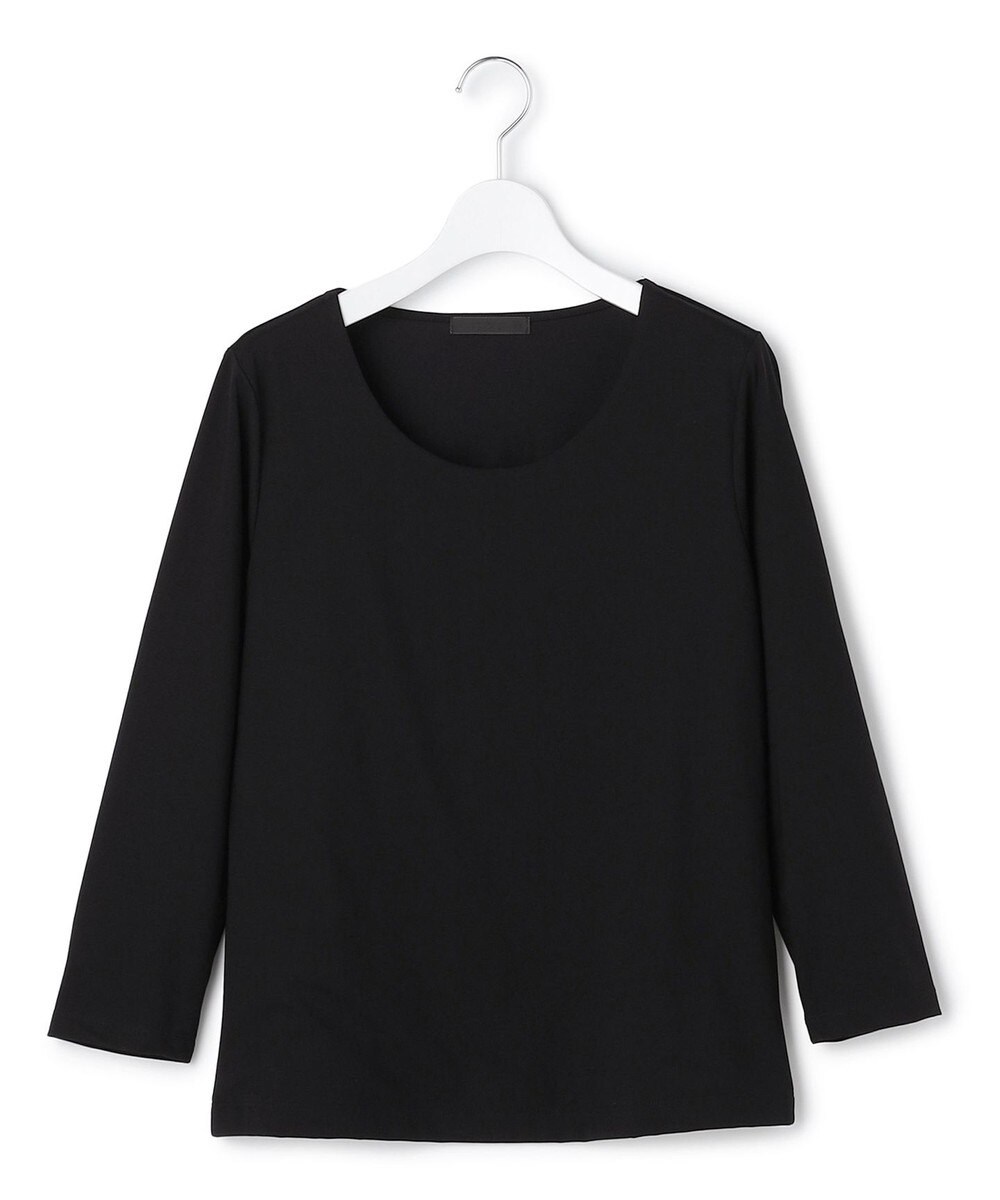 【オンワード】 ICB>トップス 【速乾・UVケア・接触冷感・洗える】 スーペリアジャージー Uネックカットソー ブラック XS レディース 【オンワード】 ICB>トップス 【速乾・UVケア・接触冷感・洗える】 スーペリアジャージー Uネックカットソー ブラック XS レディース