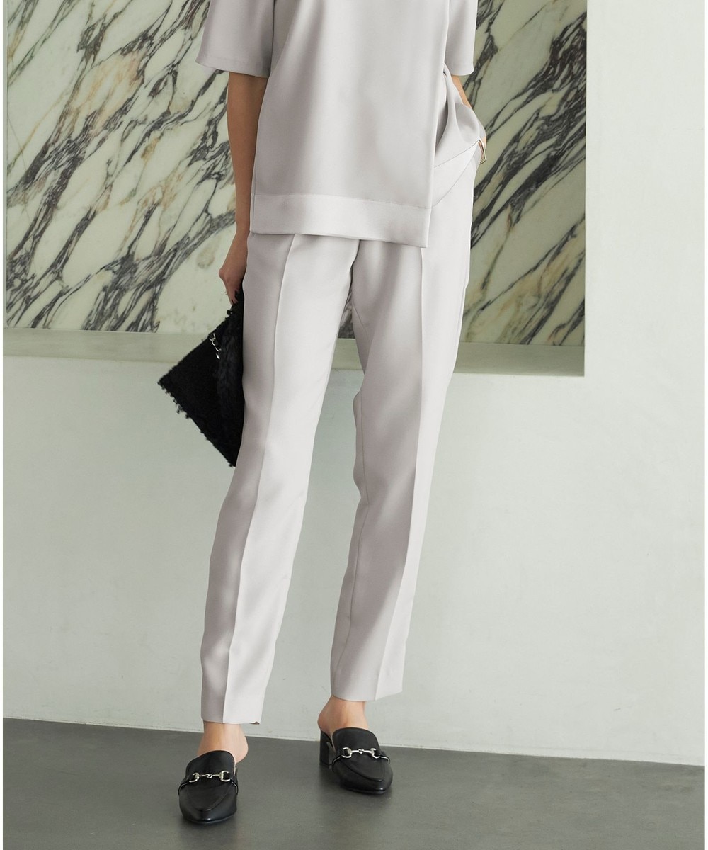 【オンワード】 ICB>パンツ 【新色追加・接触冷感・UVケア・速乾・洗える】FluidBackSatin ドロストパンツ トープ 4 レディース 【オンワード】 ICB>パンツ 【新色追加・接触冷感・UVケア・速乾・洗える】FluidBackSatin ドロストパンツ トープ 4 レディース