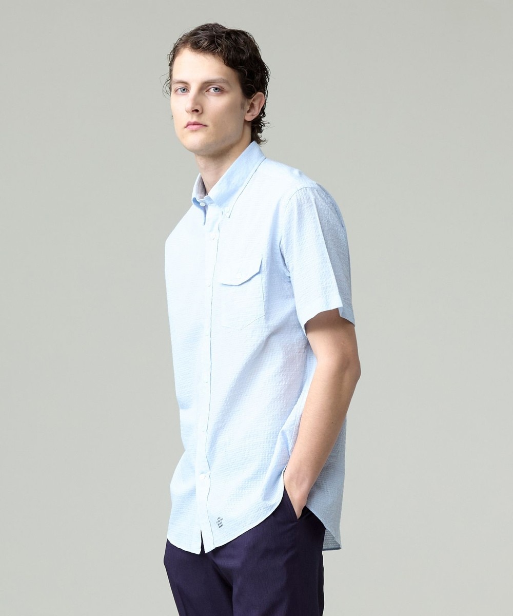 【オンワード】 J.PRESS MEN>トップス 真夏を乗り切る爽快感と機能性【吸水速乾 / 接触冷感 / 高通気性 / ウォッシャブル】サッカー シャツ / B.D. サックスブルー L メンズ 【オンワード】 J.PRESS MEN>トップス 真夏を乗り切る爽快感と機能性【吸水速乾 / 接触冷感 / 高通気性 / ウォッシャブル】サッカー シャツ / B.D. サックスブルー L メンズ