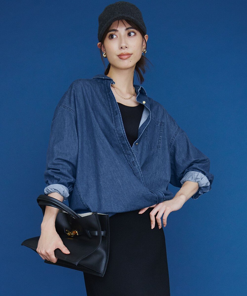 デニム&ダンガリー ビックカラーブラウス 02 熱っぽく 