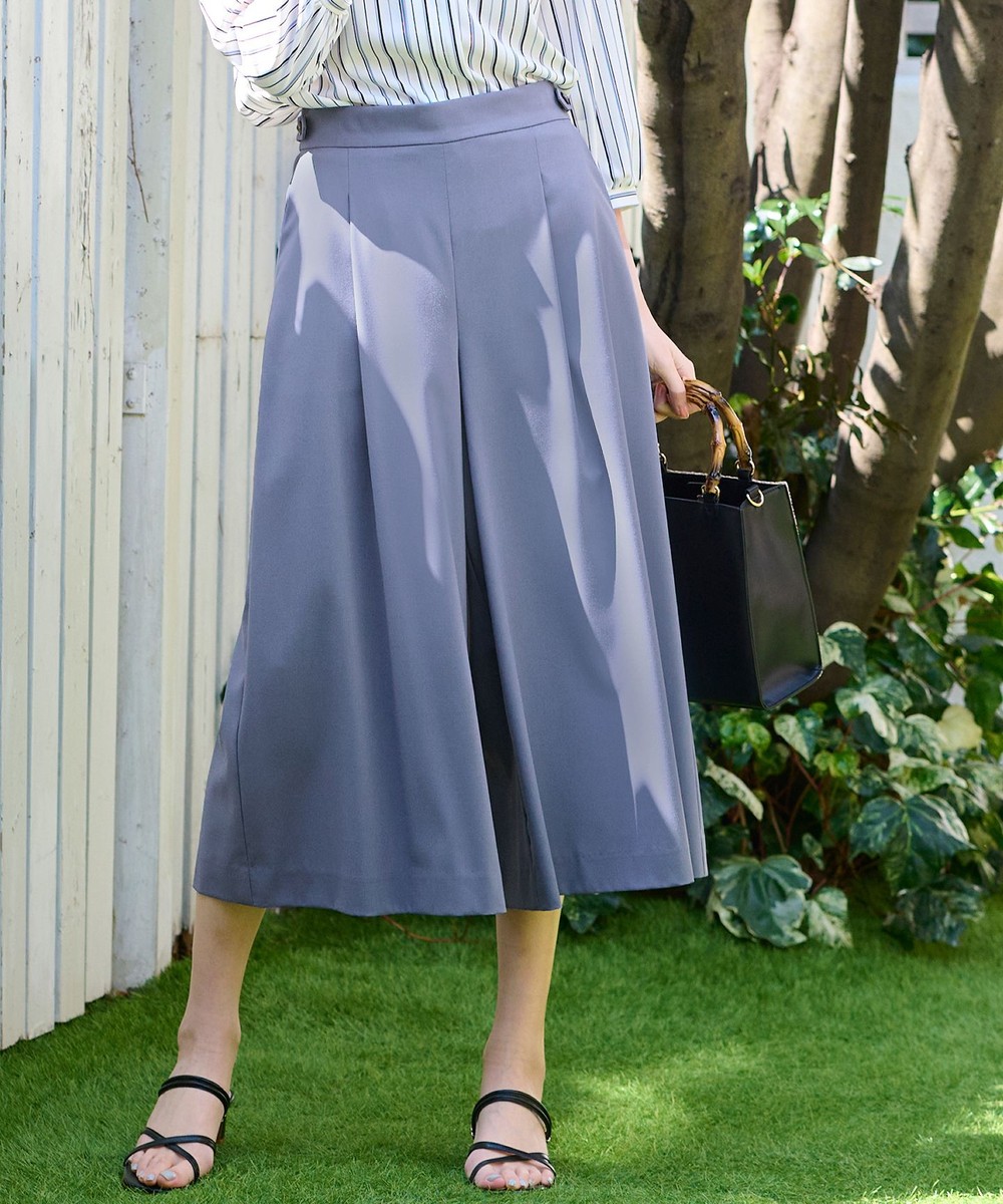 【オンワード】 ANY SIS>パンツ 【洗える】エアリーワイド クロップド パンツ ダルブルー 2 レディース 【オンワード】 ANY SIS>パンツ 【洗える】エアリーワイド クロップド パンツ ダルブルー 2 レディース